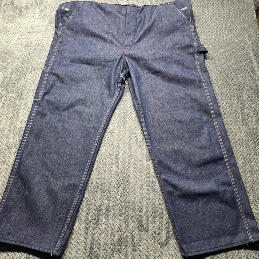 Vintage Montgomery Ward Sanforized Denim Bib Overalls Men's 42x29 Union Made USA - Picture 5 of 16